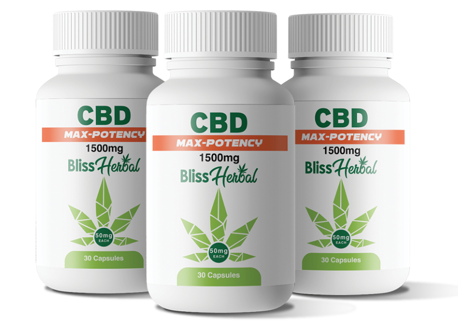 CBD Max Potency Capsules 3 Bottles
